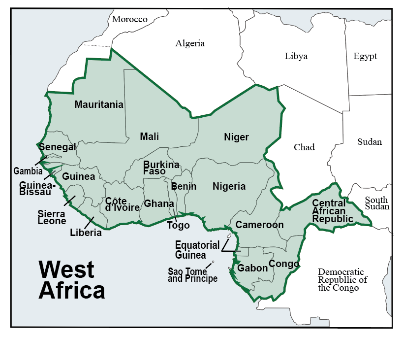 map of west africa pic